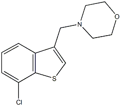 4-[(7-chloro-1-benzothien-3-yl)methyl]morpholine Struktur