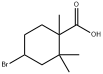 4-bromo-1,2,2-trimethylcyclohexanecarboxylic acid Struktur