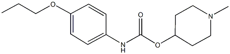 1-methyl-4-piperidinyl 4-propoxyphenylcarbamate Struktur