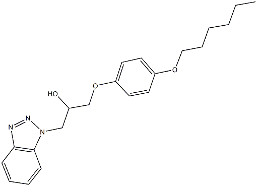 1-(1H-1,2,3-benzotriazol-1-yl)-3-[4-(hexyloxy)phenoxy]-2-propanol Struktur