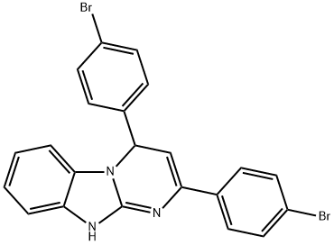 2,4-bis(4-bromophenyl)-1,4-dihydropyrimido[1,2-a]benzimidazole Struktur