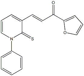 1-(2-furyl)-3-(1-phenyl-2-thioxo-1,2-dihydro-3-pyridinyl)-2-propen-1-one Struktur