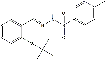 N'-[2-(tert-butylsulfanyl)benzylidene]-4-methylbenzenesulfonohydrazide Struktur