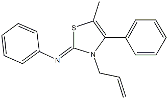 N-(3-allyl-5-methyl-4-phenyl-1,3-thiazol-2(3H)-ylidene)-N-phenylamine Struktur