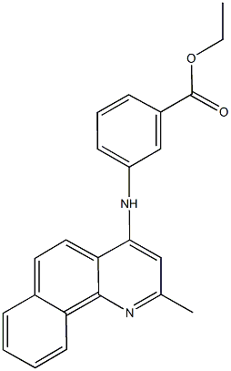 ethyl 3-[(2-methylbenzo[h]quinolin-4-yl)amino]benzoate Struktur