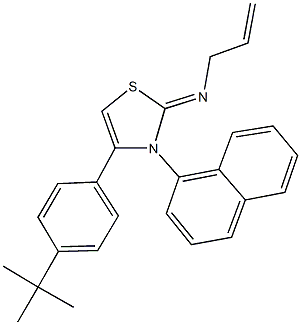 N-allyl-N-(4-(4-tert-butylphenyl)-3-(1-naphthyl)-1,3-thiazol-2(3H)-ylidene)amine Struktur