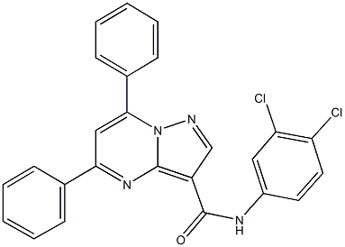 N-(3,4-dichlorophenyl)-5,7-diphenylpyrazolo[1,5-a]pyrimidine-3-carboxamide Struktur