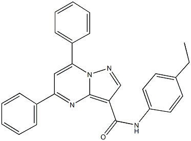 N-(4-ethylphenyl)-5,7-diphenylpyrazolo[1,5-a]pyrimidine-3-carboxamide Struktur