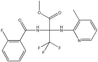 methyl 3,3,3-trifluoro-2-[(2-fluorobenzoyl)amino]-2-[(3-methyl-2-pyridinyl)amino]propanoate Struktur