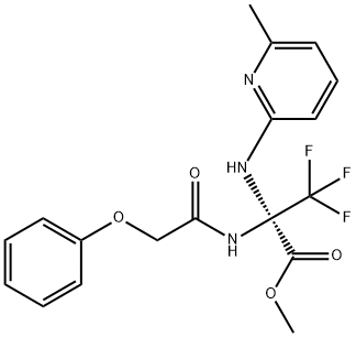 methyl 3,3,3-trifluoro-2-[(6-methyl-2-pyridinyl)amino]-2-[(phenoxyacetyl)amino]propanoate Struktur