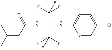 N-[1-[(5-chloro-2-pyridinyl)amino]-2,2,2-trifluoro-1-(trifluoromethyl)ethyl]-3-methylbutanamide Struktur