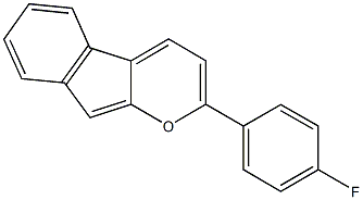 2-(4-fluorophenyl)indeno[2,1-b]pyran Struktur