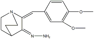 2-(3,4-dimethoxybenzylidene)quinuclidin-3-one hydrazone Struktur