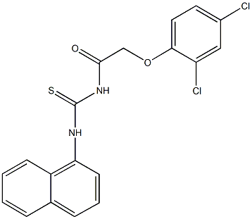 N-[(2,4-dichlorophenoxy)acetyl]-N'-(1-naphthyl)thiourea Struktur