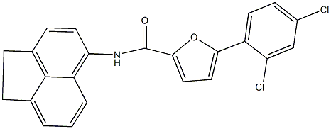 5-(2,4-dichlorophenyl)-N-(1,2-dihydro-5-acenaphthylenyl)-2-furamide Struktur