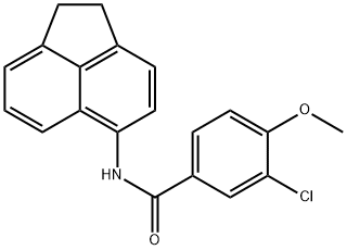 3-chloro-N-(1,2-dihydro-5-acenaphthylenyl)-4-methoxybenzamide Struktur