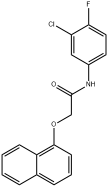 N-(3-chloro-4-fluorophenyl)-2-(1-naphthyloxy)acetamide Struktur