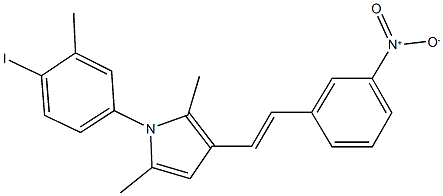 3-(2-{3-nitrophenyl}vinyl)-1-(4-iodo-3-methylphenyl)-2,5-dimethyl-1H-pyrrole Struktur