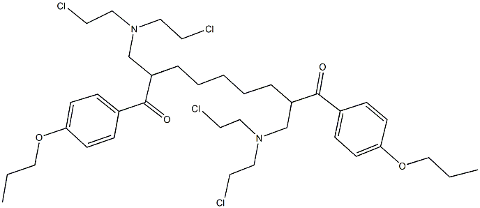 2,8-bis{[bis(2-chloroethyl)amino]methyl}-1,9-bis(4-propoxyphenyl)-1,9-nonanedione Struktur