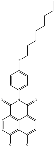 6,7-dichloro-2-[4-(octyloxy)phenyl]-1H-benzo[de]isoquinoline-1,3(2H)-dione Struktur