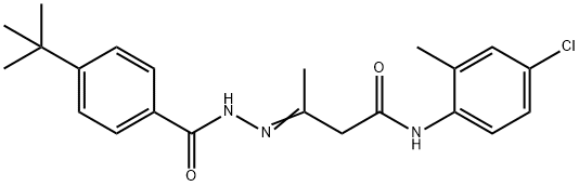 3-[(4-tert-butylbenzoyl)hydrazono]-N-(4-chloro-2-methylphenyl)butanamide Struktur