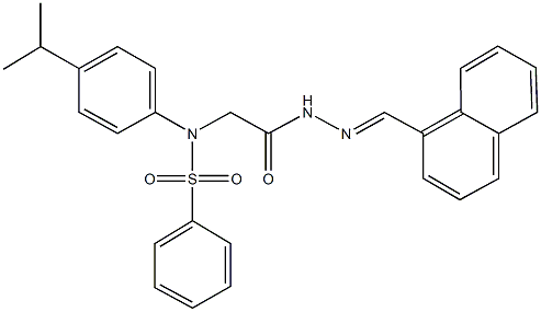 N-(4-isopropylphenyl)-N-{2-[2-(1-naphthylmethylene)hydrazino]-2-oxoethyl}benzenesulfonamide Struktur