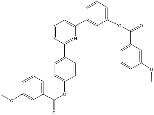 3-(6-{4-[(3-methoxybenzoyl)oxy]phenyl}-2-pyridinyl)phenyl 3-methoxybenzoate Struktur