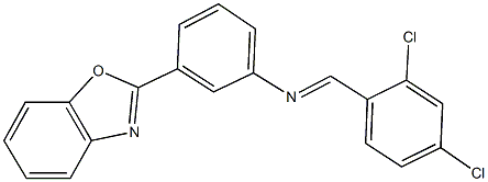 3-(1,3-benzoxazol-2-yl)-N-(2,4-dichlorobenzylidene)aniline Struktur