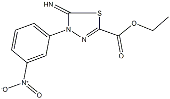 ethyl 4-{3-nitrophenyl}-5-imino-4,5-dihydro-1,3,4-thiadiazole-2-carboxylate Struktur