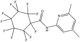 N-(4,6-dimethyl-2-pyridinyl)-1,2,2,3,3,4,4,5,5,6,6-undecafluorocyclohexanecarboxamide Struktur