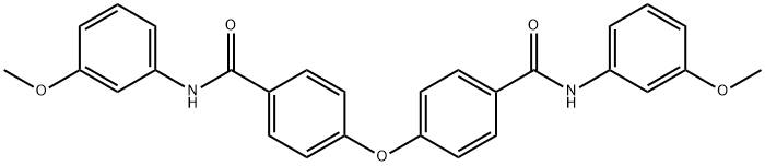 4-{4-[(3-methoxyanilino)carbonyl]phenoxy}-N-(3-methoxyphenyl)benzamide Struktur