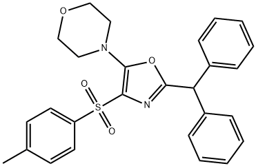 4-{2-benzhydryl-4-[(4-methylphenyl)sulfonyl]-1,3-oxazol-5-yl}morpholine Struktur