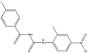 N-{4-nitro-2-methylphenyl}-N'-(4-iodobenzoyl)thiourea Struktur