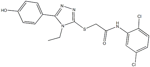 N-(2,5-dichlorophenyl)-2-{[4-ethyl-5-(4-hydroxyphenyl)-4H-1,2,4-triazol-3-yl]sulfanyl}acetamide Struktur