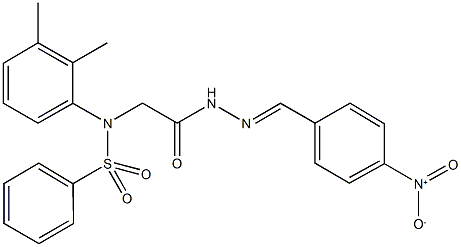 N-(2,3-dimethylphenyl)-N-[2-(2-{4-nitrobenzylidene}hydrazino)-2-oxoethyl]benzenesulfonamide Struktur