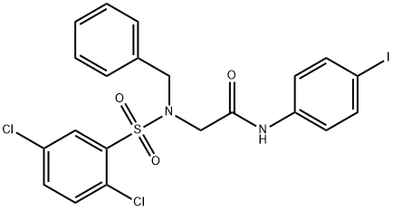 2-{benzyl[(2,5-dichlorophenyl)sulfonyl]amino}-N-(4-iodophenyl)acetamide Struktur