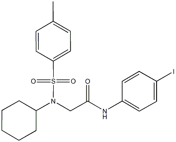 2-{cyclohexyl[(4-methylphenyl)sulfonyl]amino}-N-(4-iodophenyl)acetamide Struktur