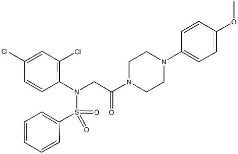 N-(2,4-dichlorophenyl)-N-{2-[4-(4-methoxyphenyl)-1-piperazinyl]-2-oxoethyl}benzenesulfonamide Struktur