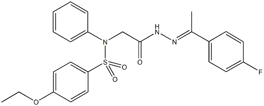 4-ethoxy-N-(2-{2-[1-(4-fluorophenyl)ethylidene]hydrazino}-2-oxoethyl)-N-phenylbenzenesulfonamide Struktur