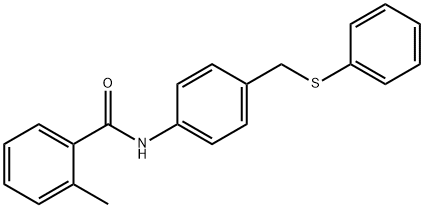 2-methyl-N-{4-[(phenylsulfanyl)methyl]phenyl}benzamide Struktur