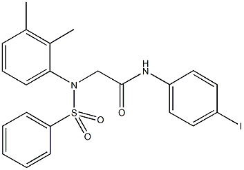 2-[2,3-dimethyl(phenylsulfonyl)anilino]-N-(4-iodophenyl)acetamide Struktur