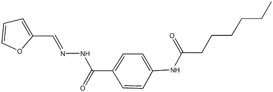 N-(4-{[2-(2-furylmethylene)hydrazino]carbonyl}phenyl)heptanamide Struktur