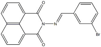 2-[(3-bromobenzylidene)amino]-1H-benzo[de]isoquinoline-1,3(2H)-dione Struktur