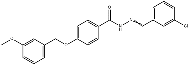 N'-(3-chlorobenzylidene)-4-[(3-methoxybenzyl)oxy]benzohydrazide Struktur