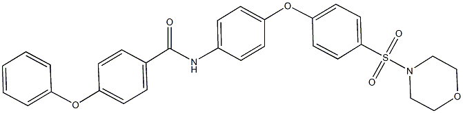 N-{4-[4-(4-morpholinylsulfonyl)phenoxy]phenyl}-4-phenoxybenzamide Struktur