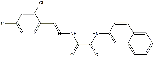 2-[2-(2,4-dichlorobenzylidene)hydrazino]-N-(2-naphthyl)-2-oxoacetamide Struktur