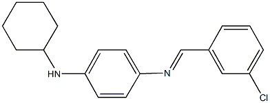 N-(3-chlorobenzylidene)-N-[4-(cyclohexylamino)phenyl]amine Struktur