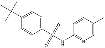 4-tert-butyl-N-(5-methyl-2-pyridinyl)benzenesulfonamide Struktur