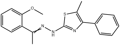 1-(2-methoxyphenyl)ethanone (5-methyl-4-phenyl-1,3-thiazol-2-yl)hydrazone Struktur