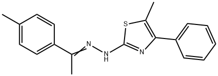 1-(4-methylphenyl)ethanone (5-methyl-4-phenyl-1,3-thiazol-2-yl)hydrazone Struktur